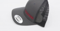 Grey Retro Trucker Cap w Red GTECHNIQ Logo